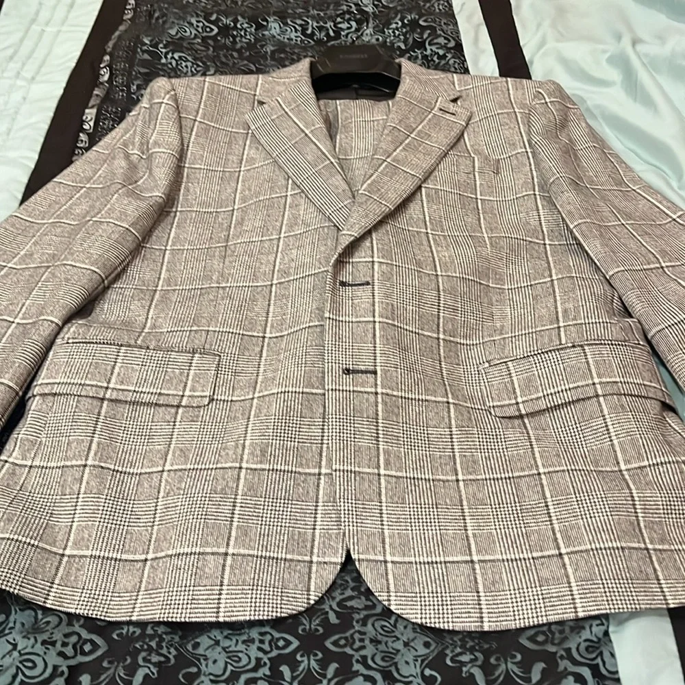 Express Men's Checkered Siur in Black and White, size 44 Small, pants 34x30 - Picture 11 of 12